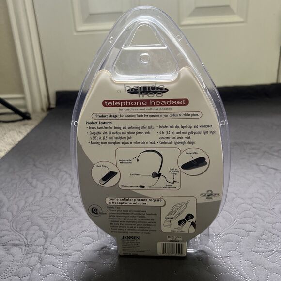 NIB Jensen Hands Free Telephone Headset  Model # JTH940 Noise Canceling Work Hom - Picture 3 of 7